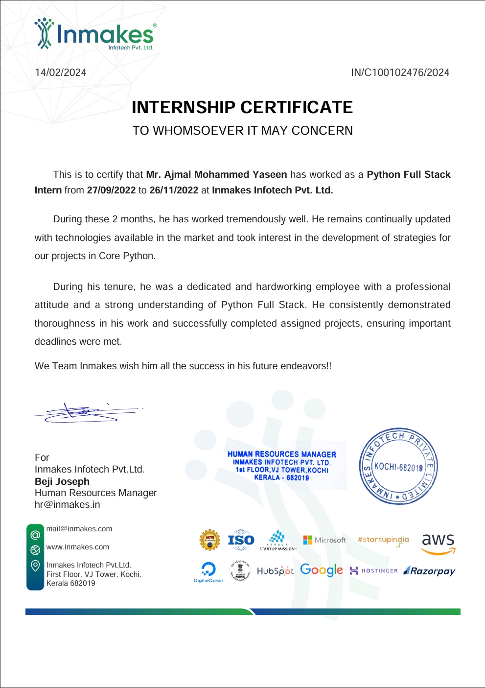 Python Certificate